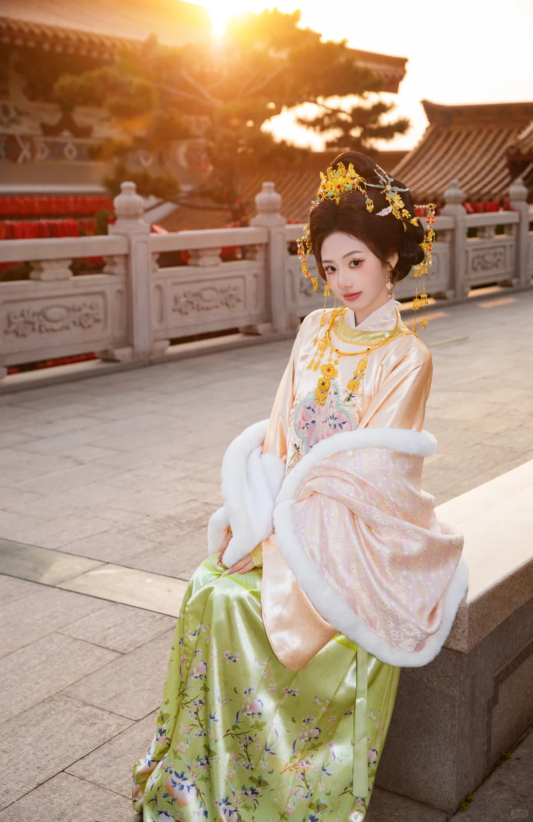 宝莲寺拍大明贵女🔥华服配古寺美到开挂❗