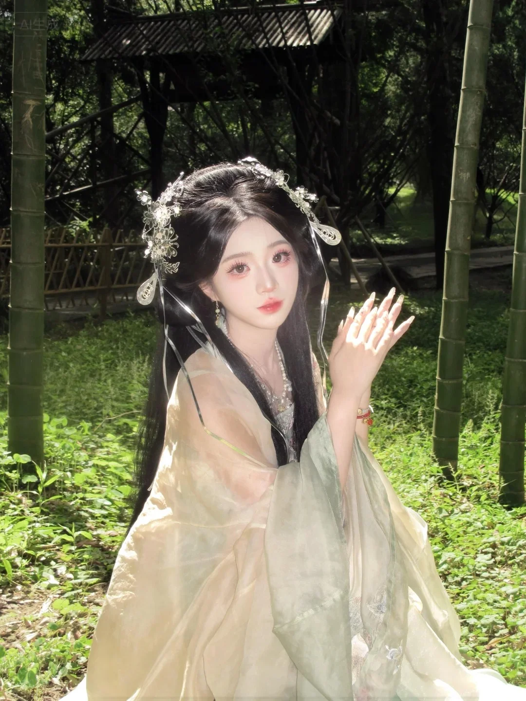 扬州269全包的清冷风妆造太美了（含披风