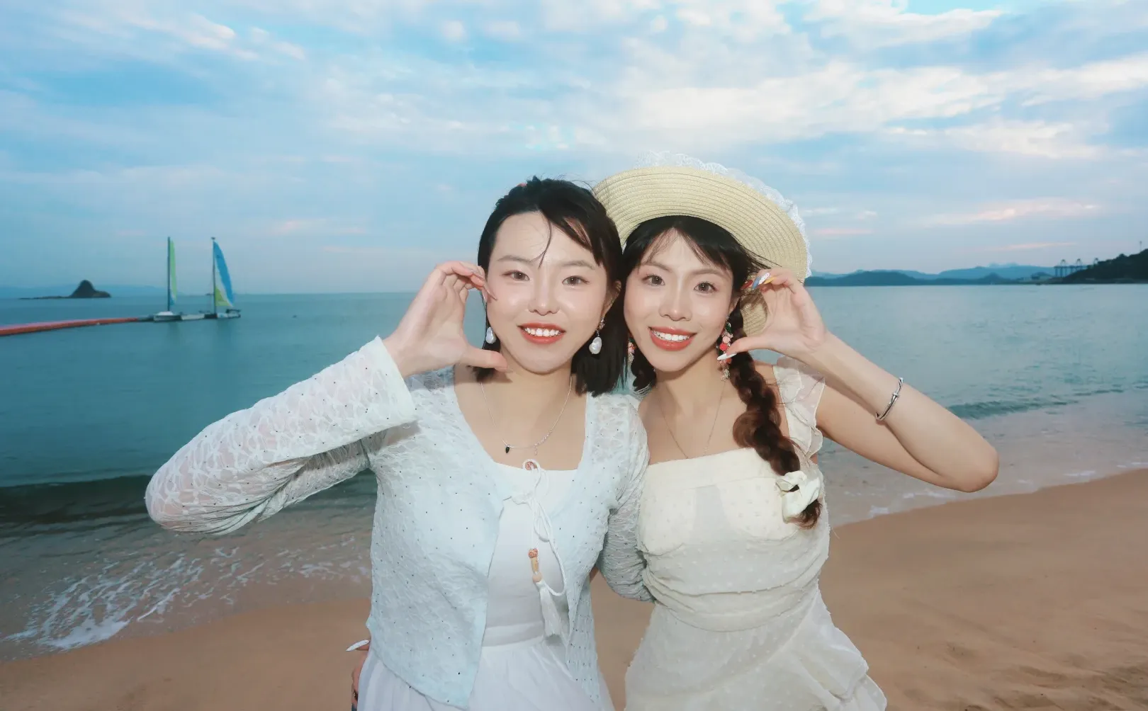 海边拍照动作
