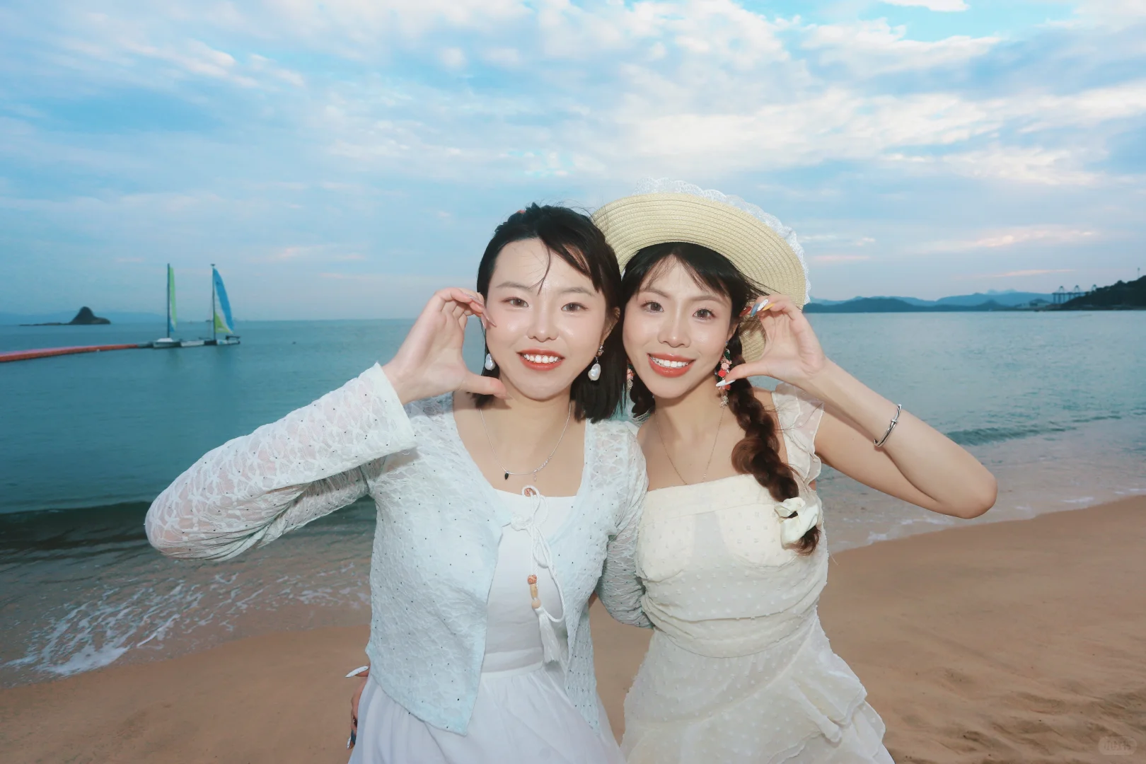 海边拍照动作