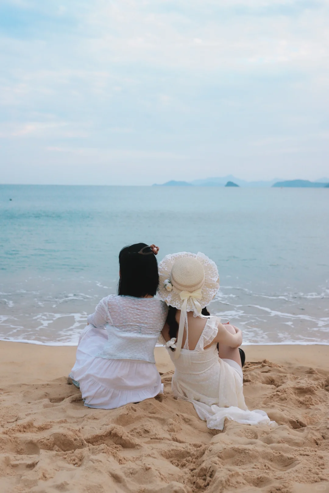 海边拍照动作