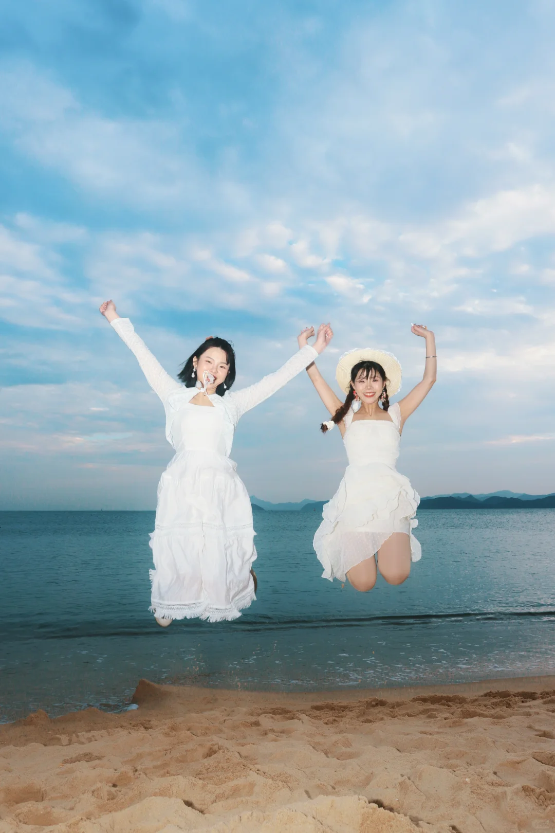 海边拍照动作