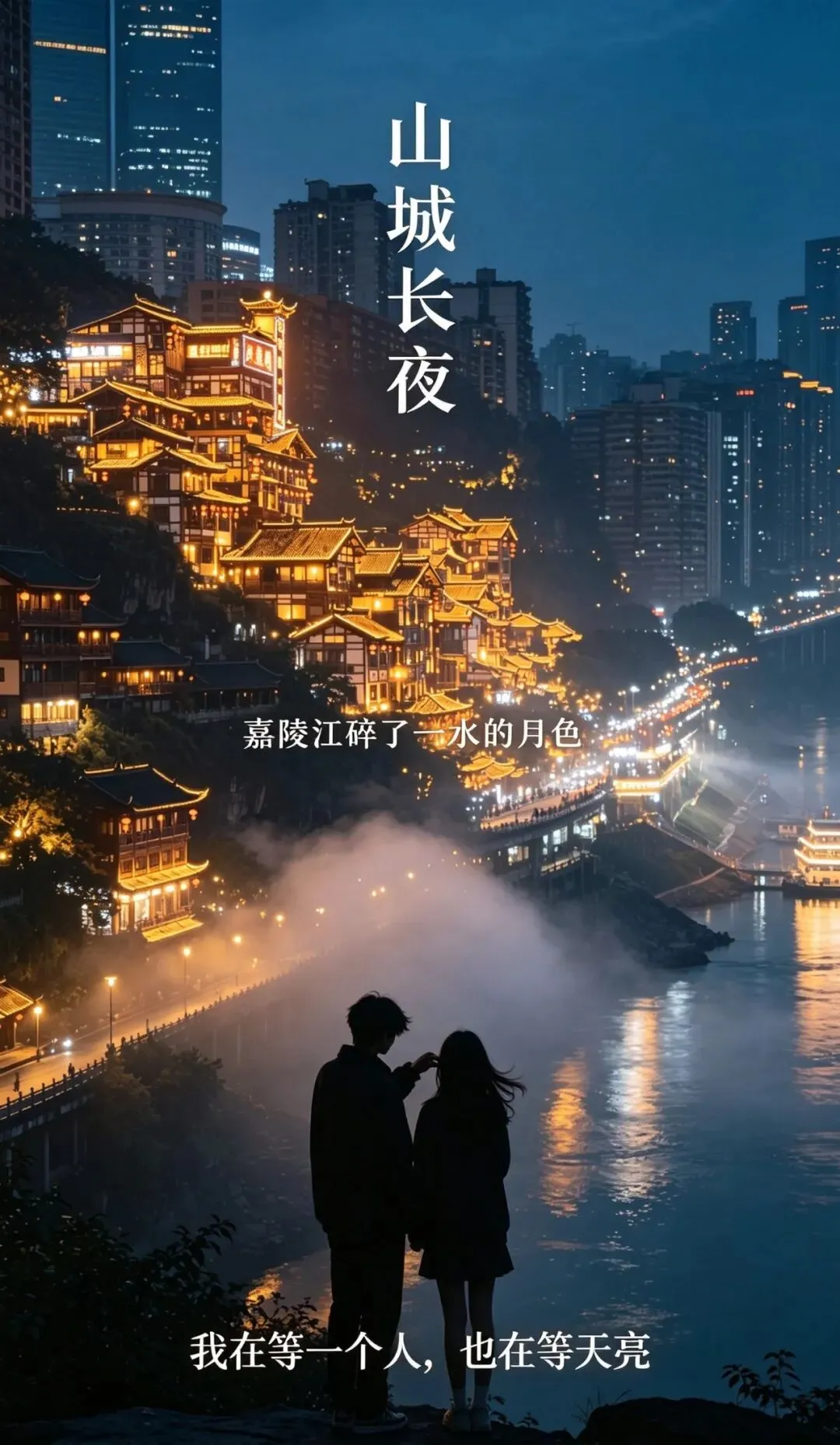 歌曲《山城长夜|两江融暮色,灯火漫渝州》