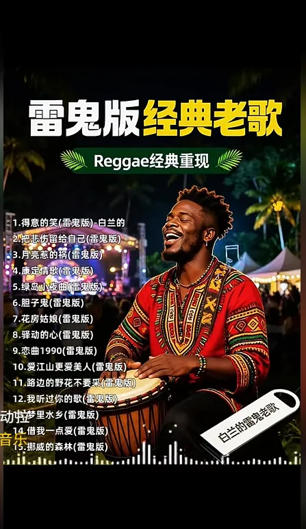 抖音爆火的＂雷鬼版＂歌曲到底是什么?用AI改老歌发平台赚钱,能算原创吗?