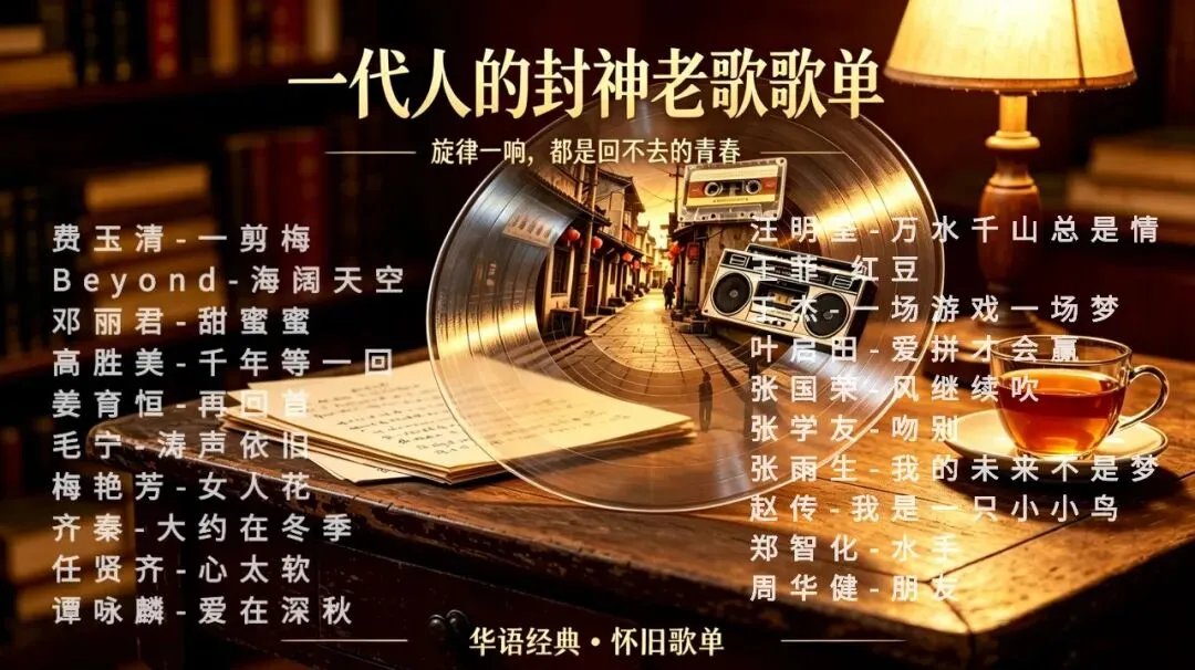 一代人的青春歌单|这些经典老歌,每一首都是封神之作
