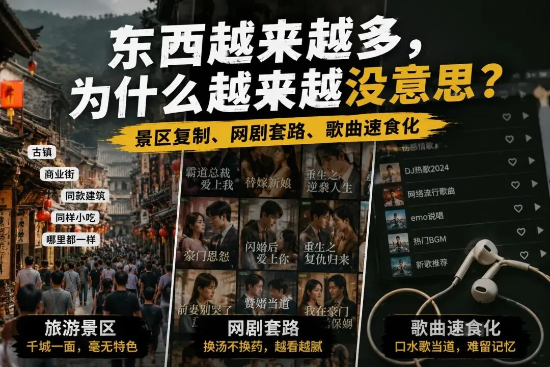 为什么现在的景区、网剧和歌曲,越来越像“复制粘贴”?
