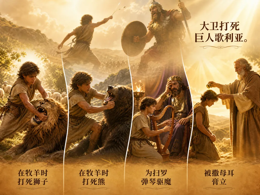 大卫为什么敢挑战巨人歌利亚?这5件小事早就暴露了他的实力