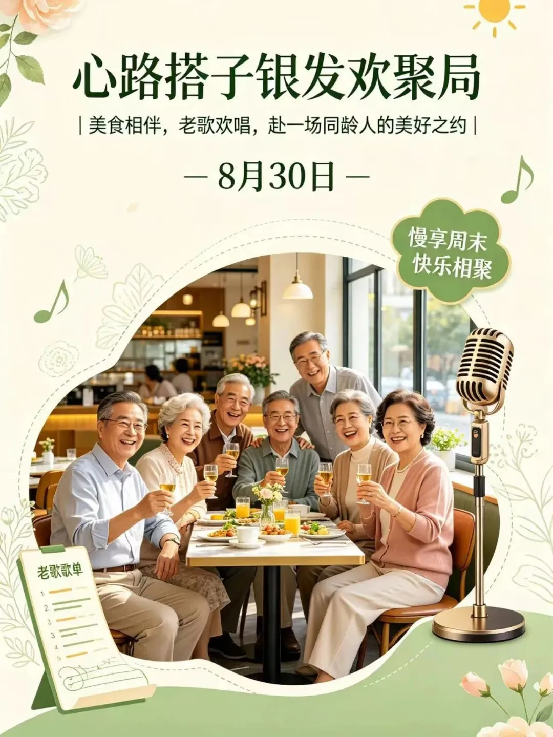 心路搭子银发欢聚局|美食相伴,老歌欢唱,赴一场同龄人的美好之约