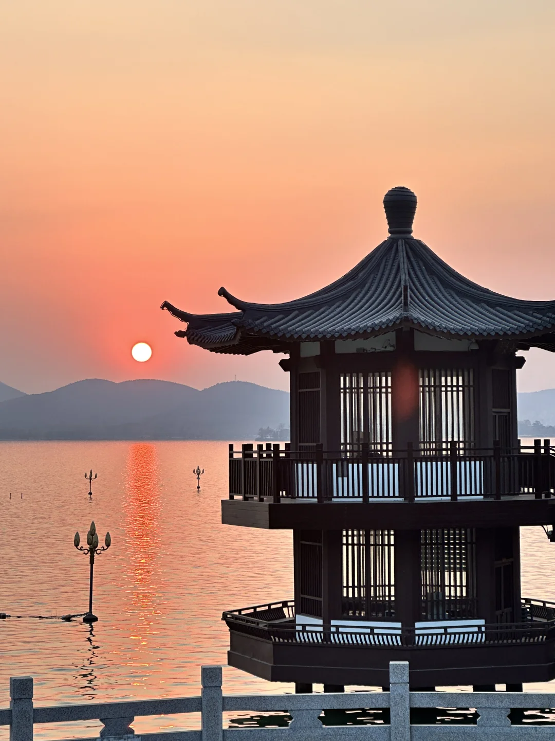徐州 云龙湖的日落