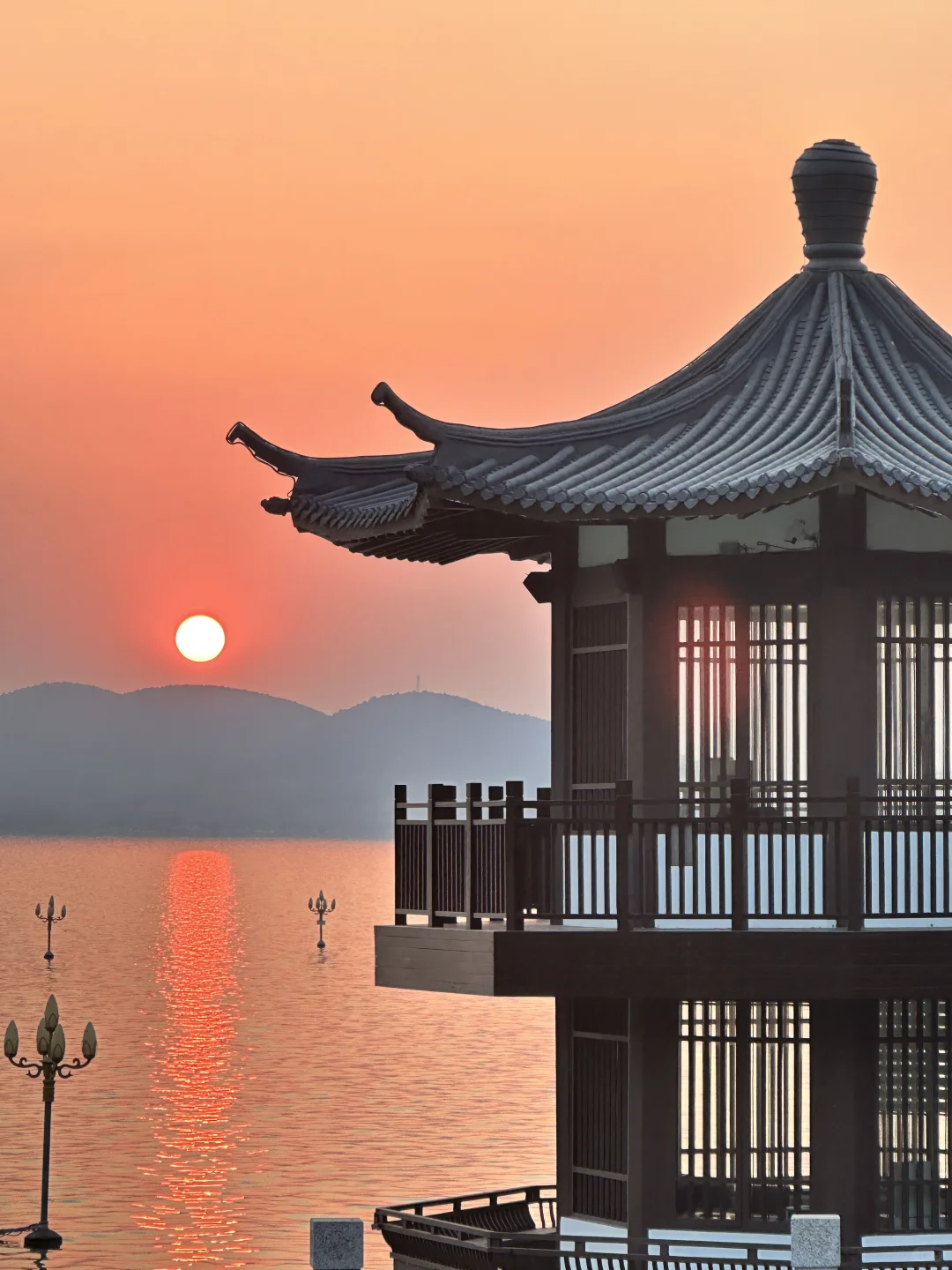 徐州 云龙湖的日落