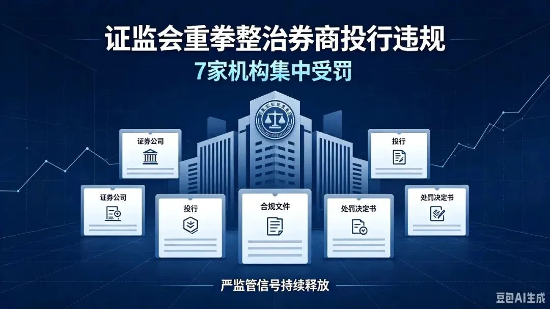 证监会重拳整治券商投行违规:7家机构集中受罚,严监管信号持续释放