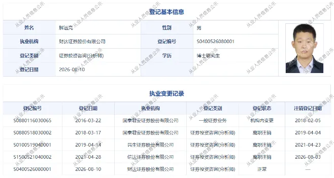 券商重组预期搅动人才格局!原信达证券宏观首席解运亮加盟财达证券