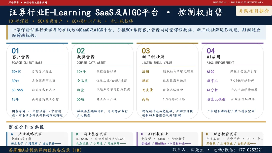 服务中信、国泰等头部券商,稀缺AIGC企业挂牌新三板后,罕见寻求被并购