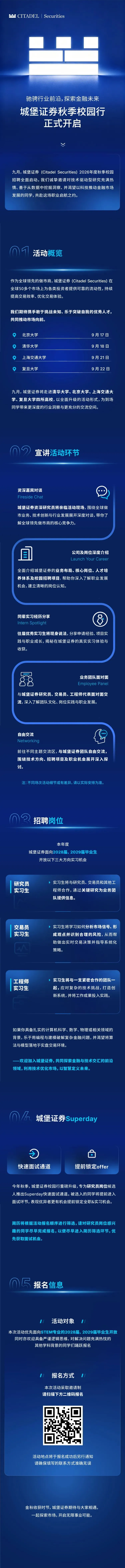 券商校招 | 城堡证券2026年度校园招聘