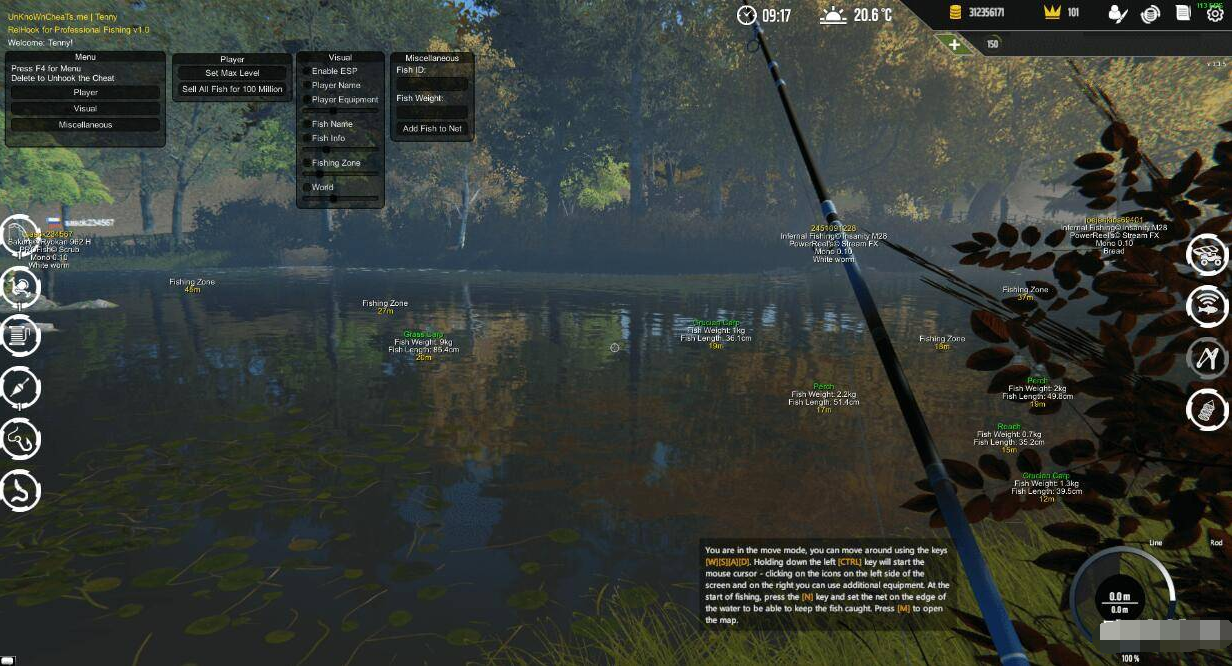 Professional_Fishing专业钓鱼 多功能作弊辅助