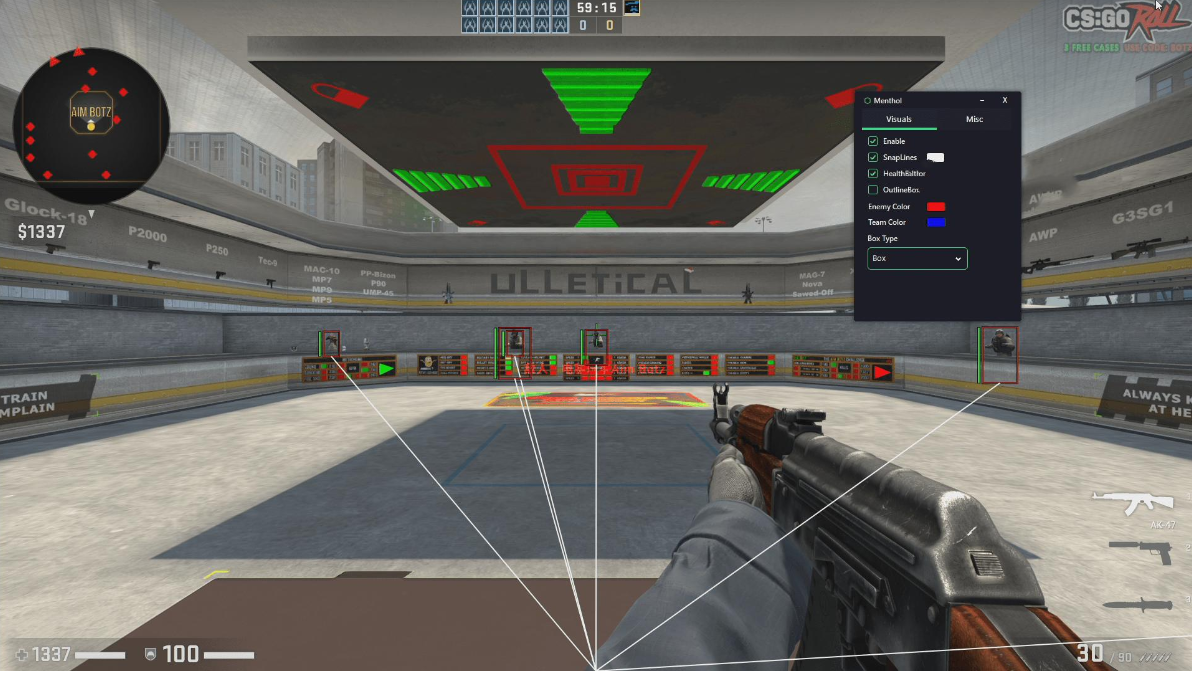 CSGO Menthol 免费单板透视辅助 v2022.10.06