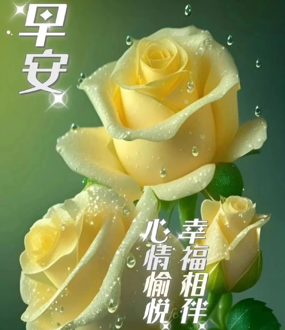 9张漂亮温馨早上好表情包图片带字祝福!愿平安健康与我们相随相伴!
