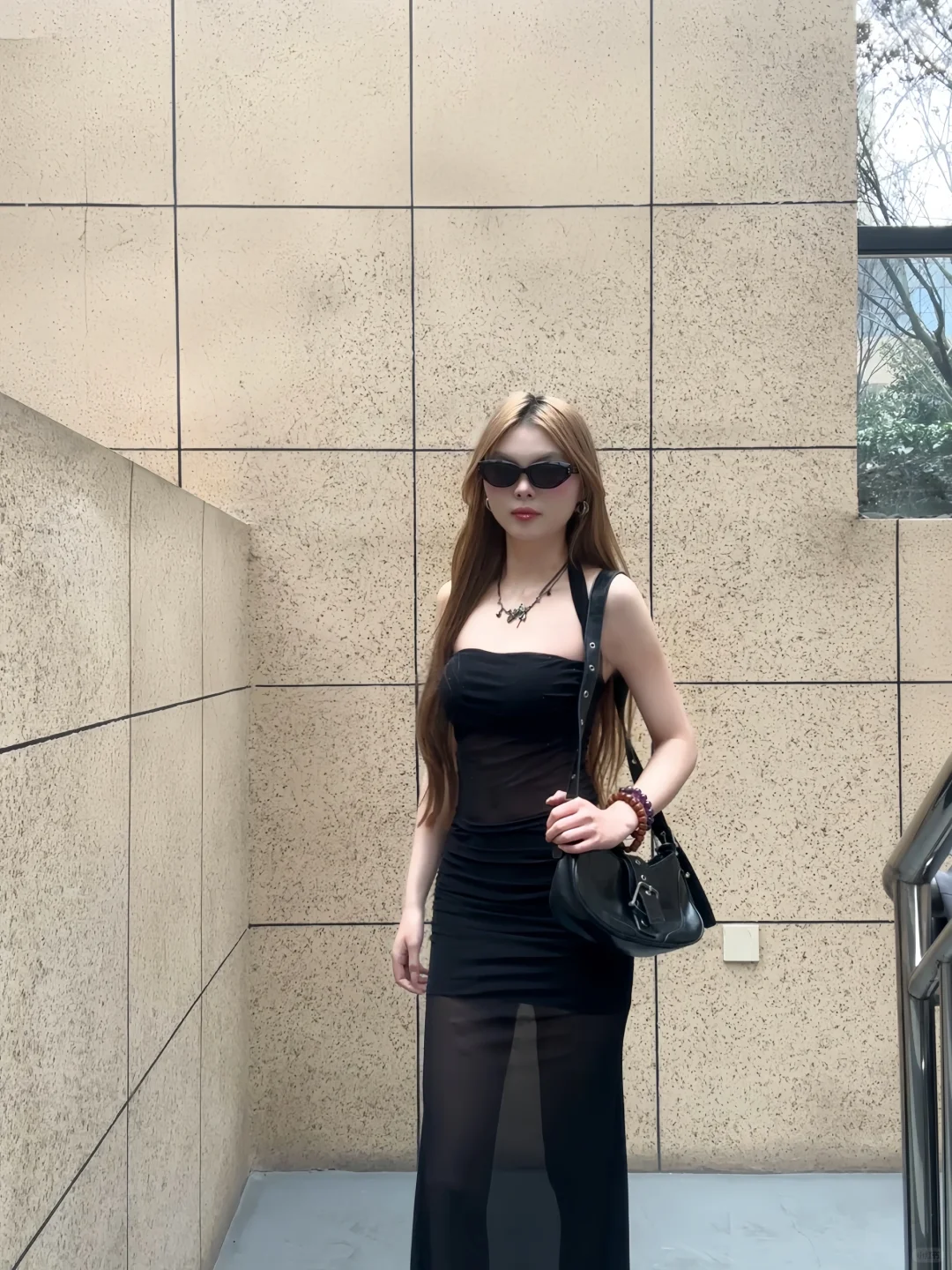拽姐ootd｜烫钻吊带➕透视鱼尾裙👗显身材一绝