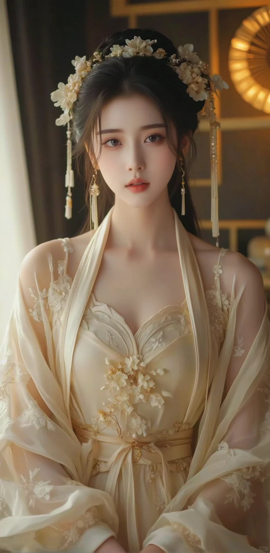 国风古韵的古早美女画风唯美汉服