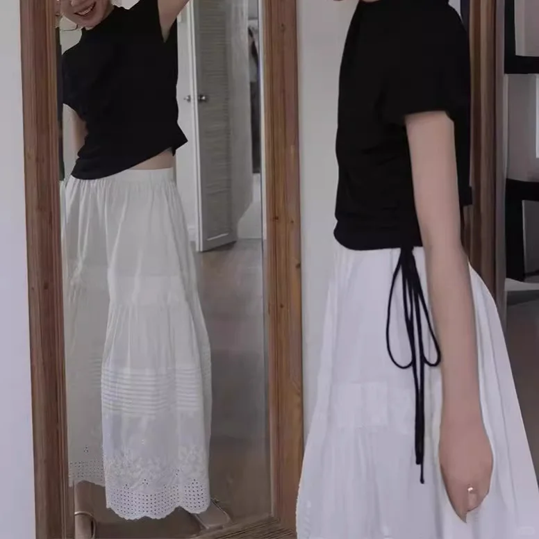 法式蕾丝高腰裙👗夏季必备