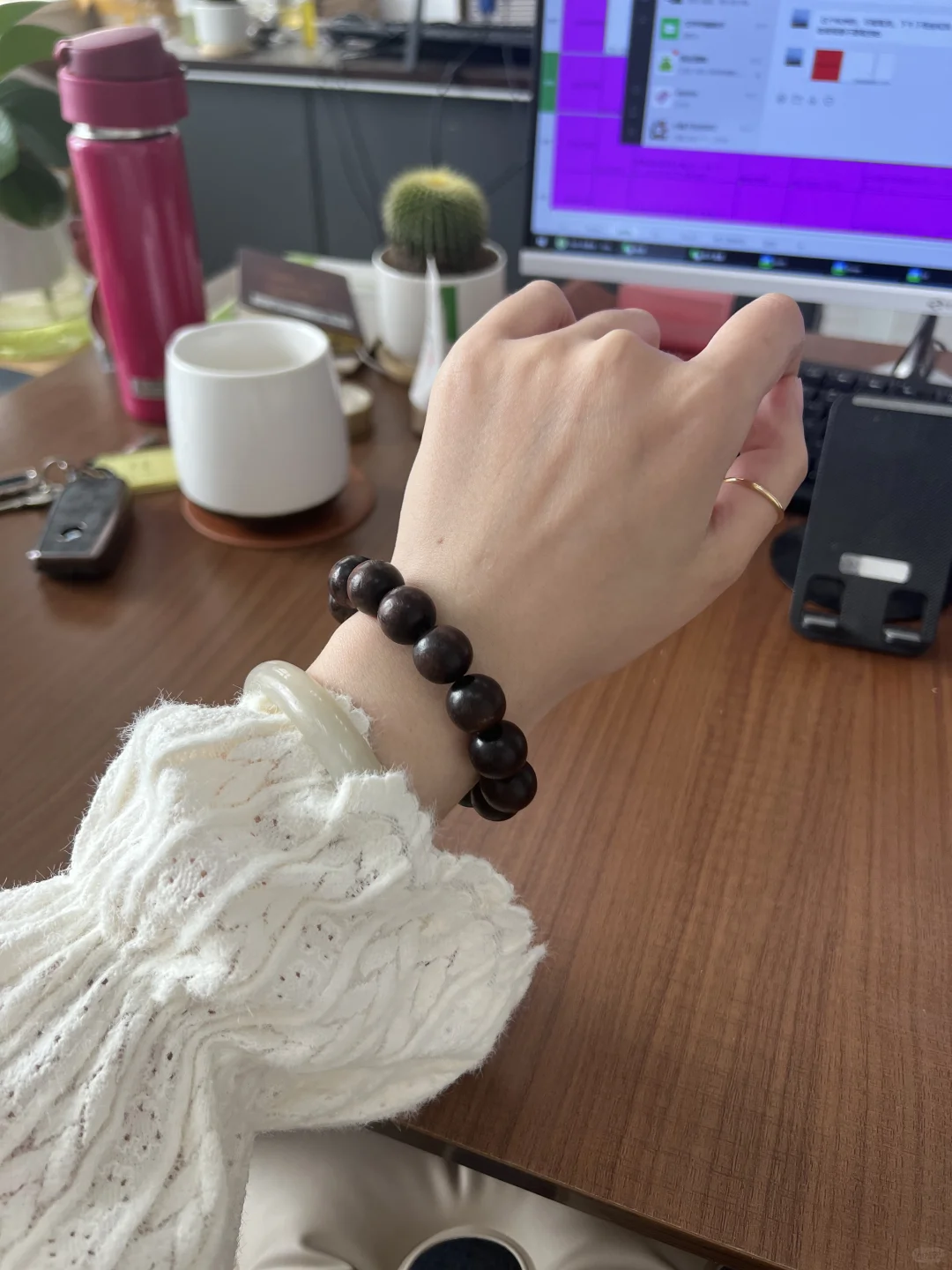 是真的❗️女孩子一定要戴檀木手串📿