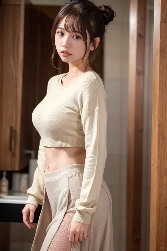 浴室写真集，被这件白衬衫美到了！💕