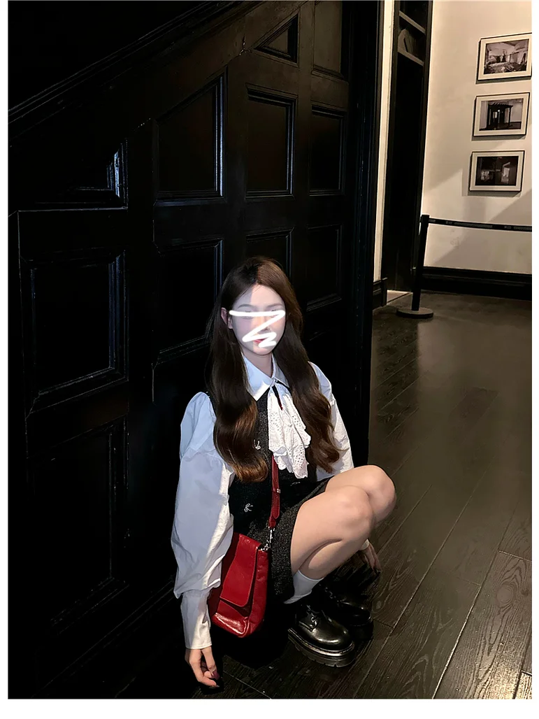 法式小香赫本风黑色背心连衣裙子女早春季2