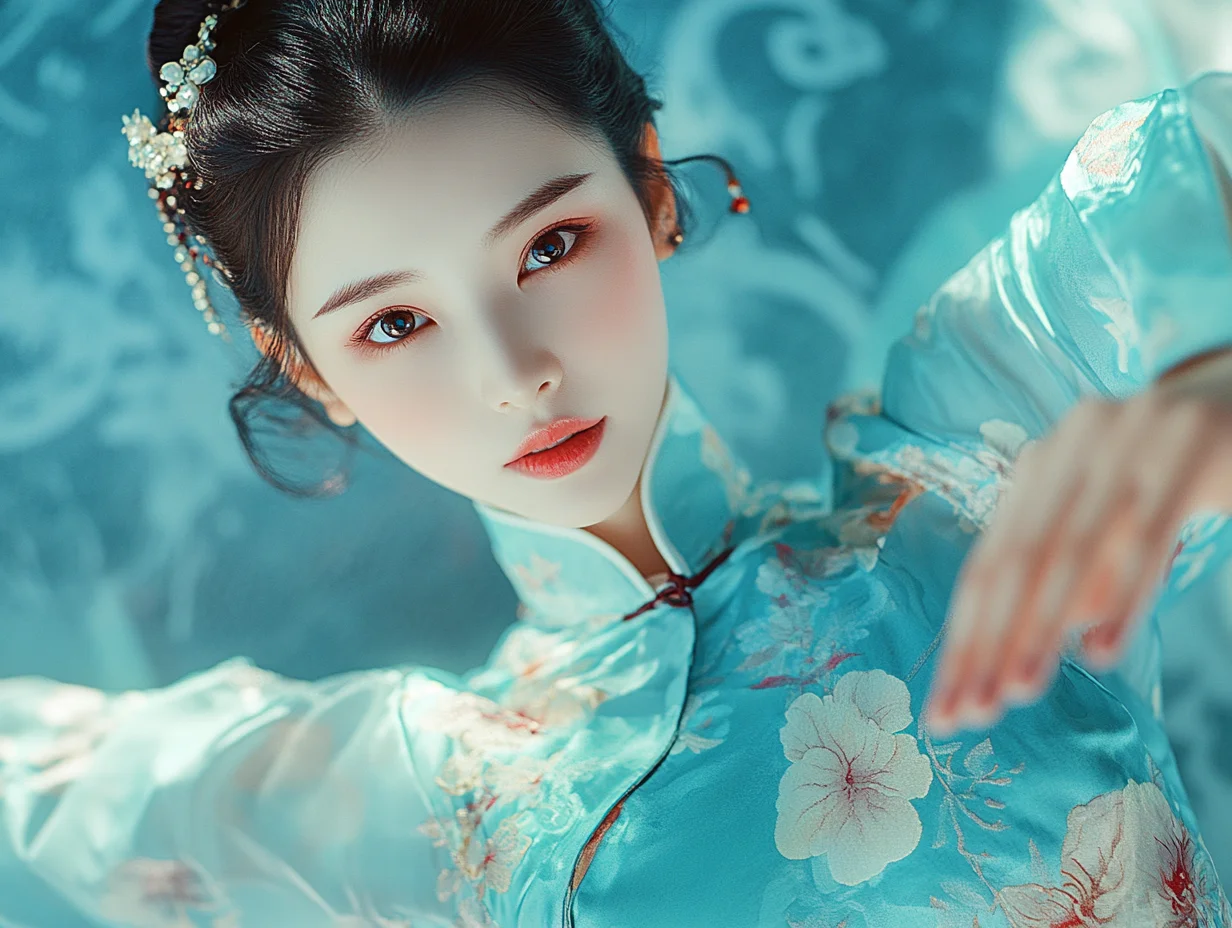 一眼千年 | 蓝衣古装美女的诗意时光✨