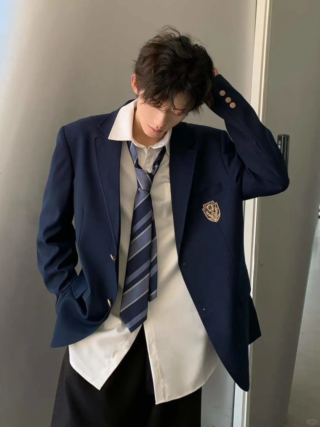tancchui日系学院风dk男开春黑衣