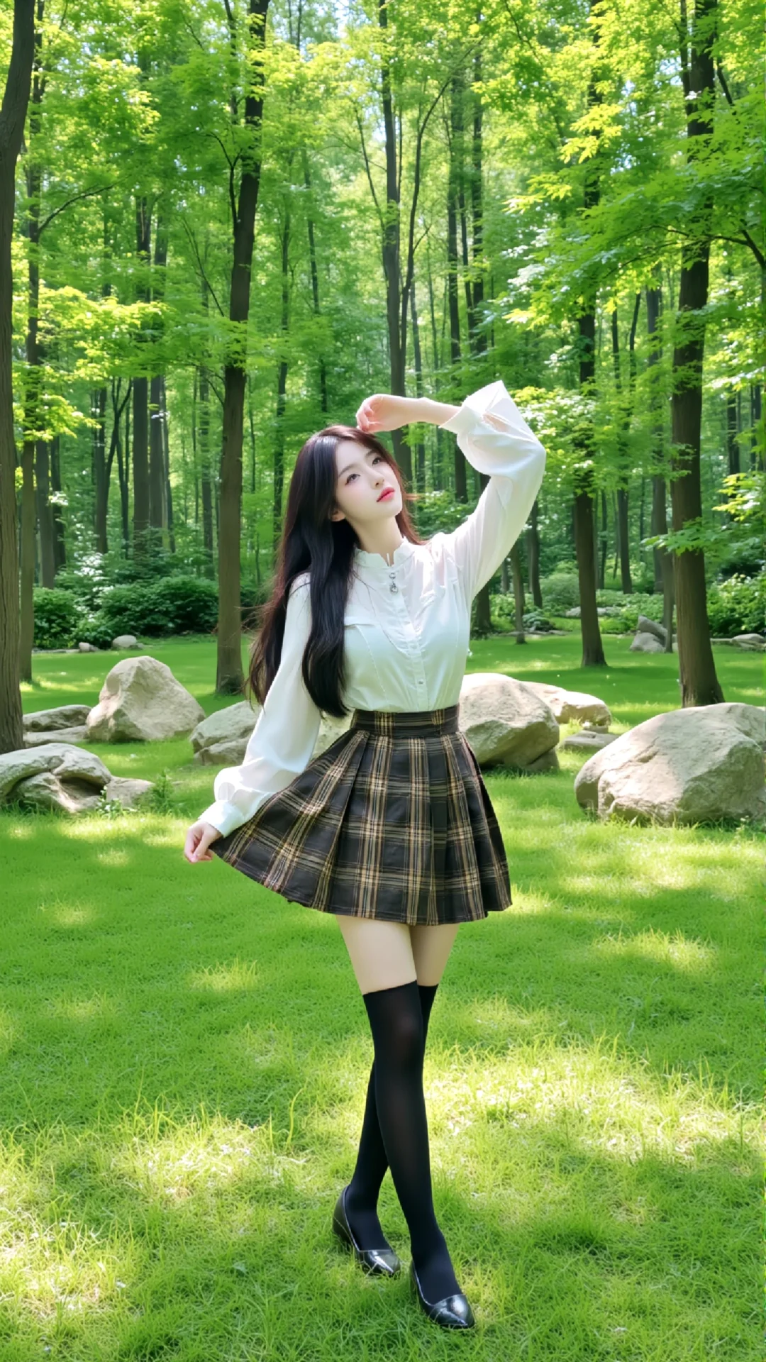 森林公园森系写真森女风ootd