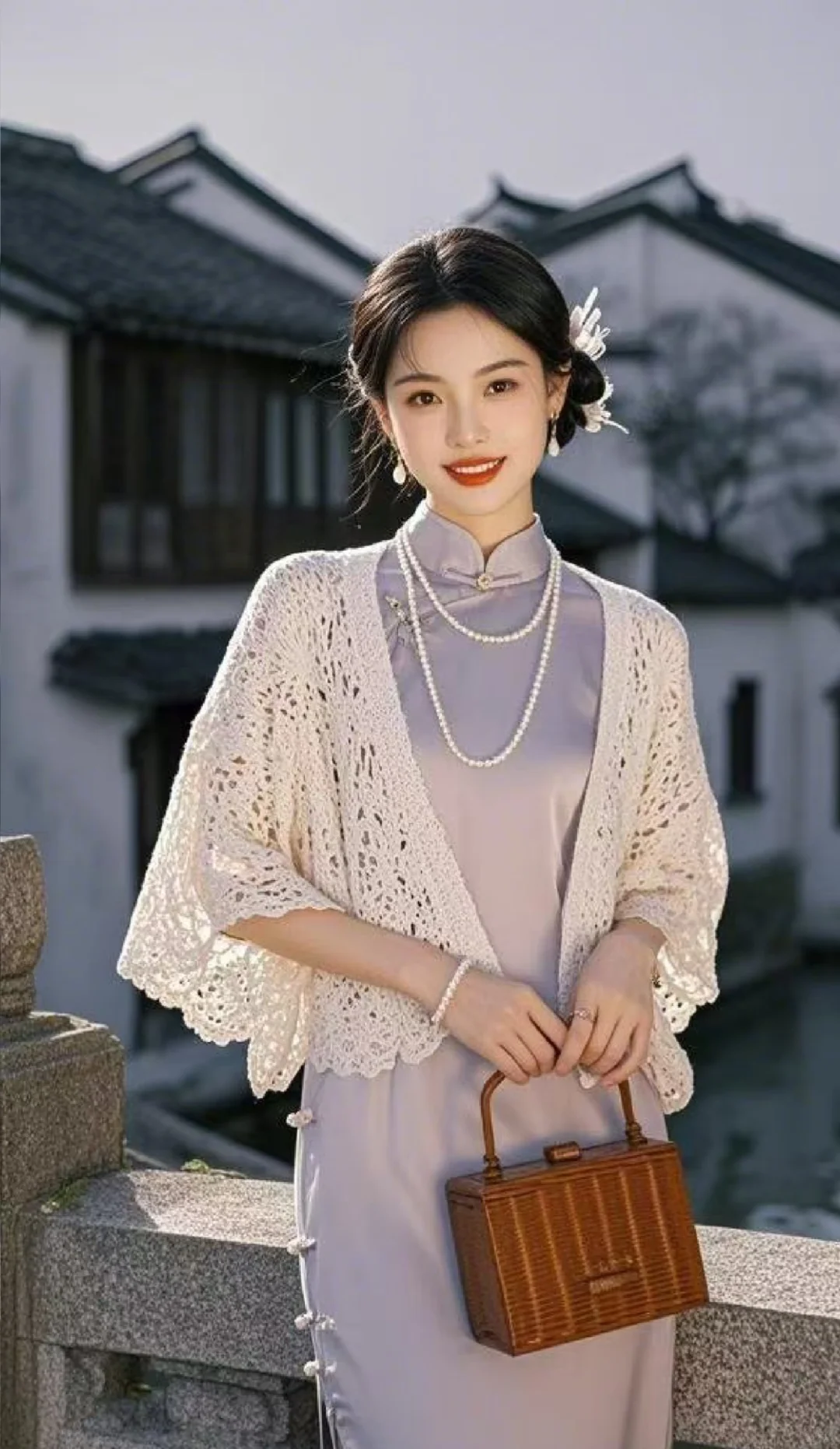 江南水乡，旗袍美人