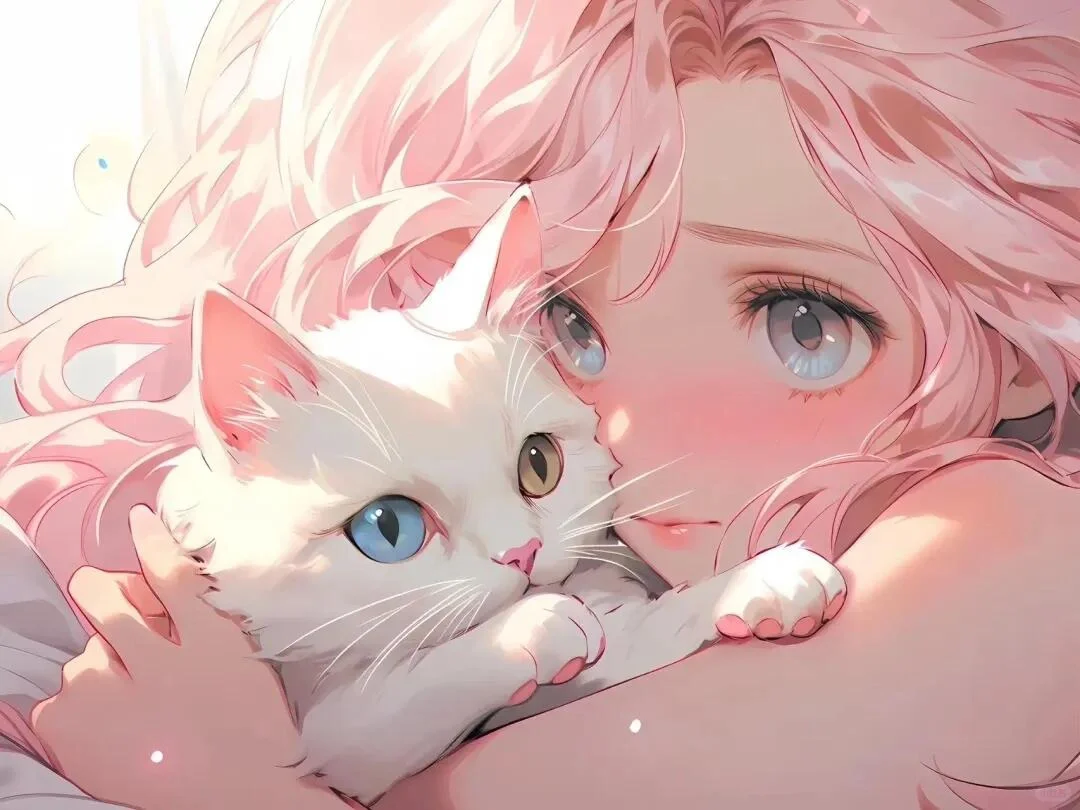超绝少女与猫咪平板壁纸🌟
