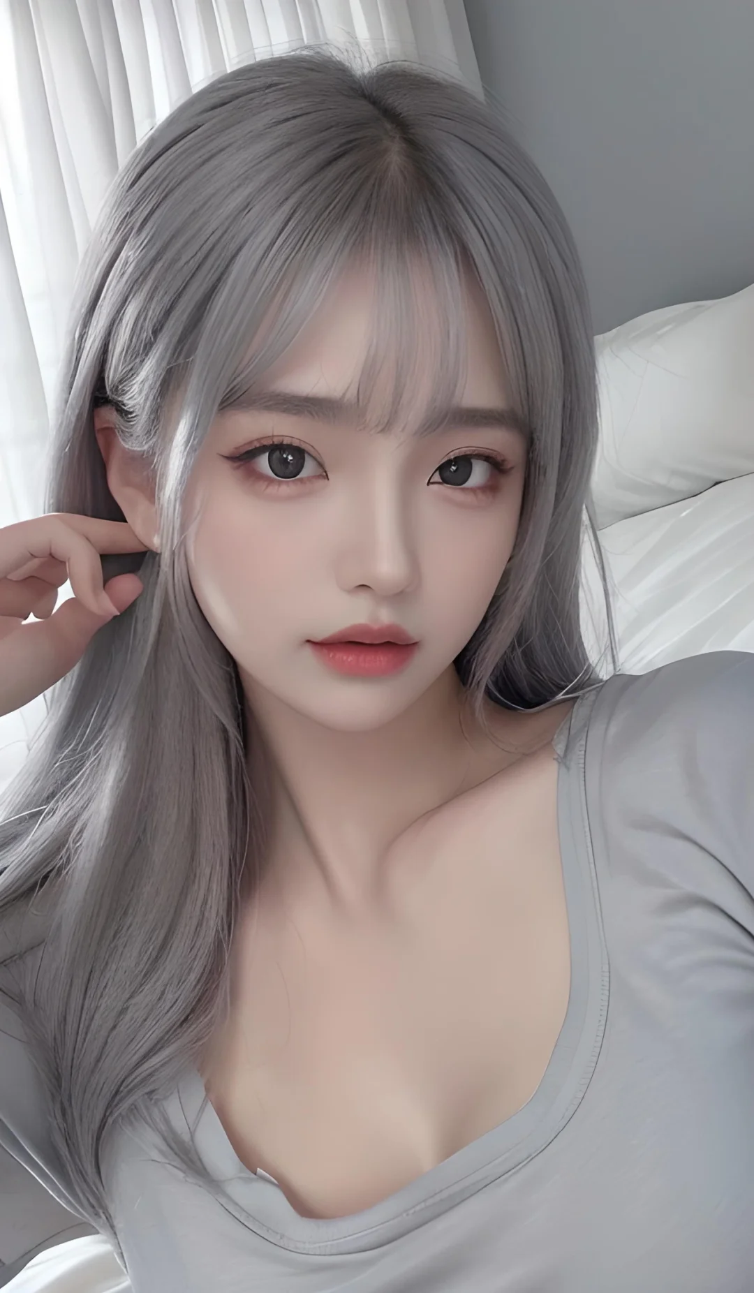 ai美女图灰色女生