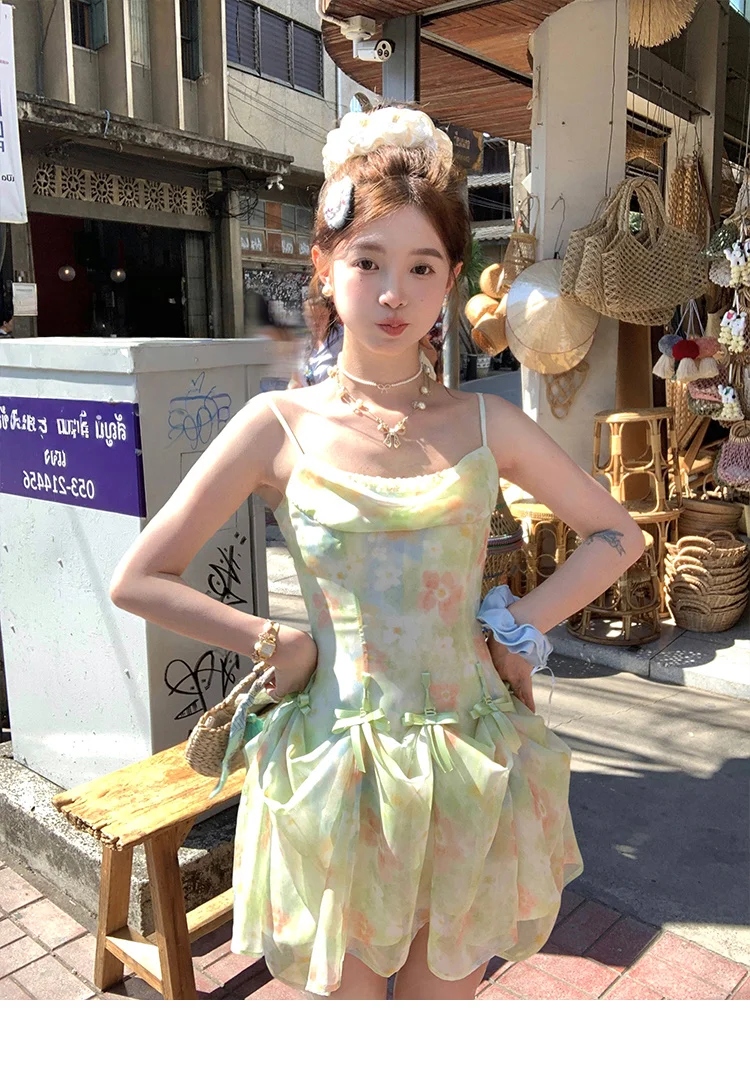 夏季必备👗法式吊带连衣裙