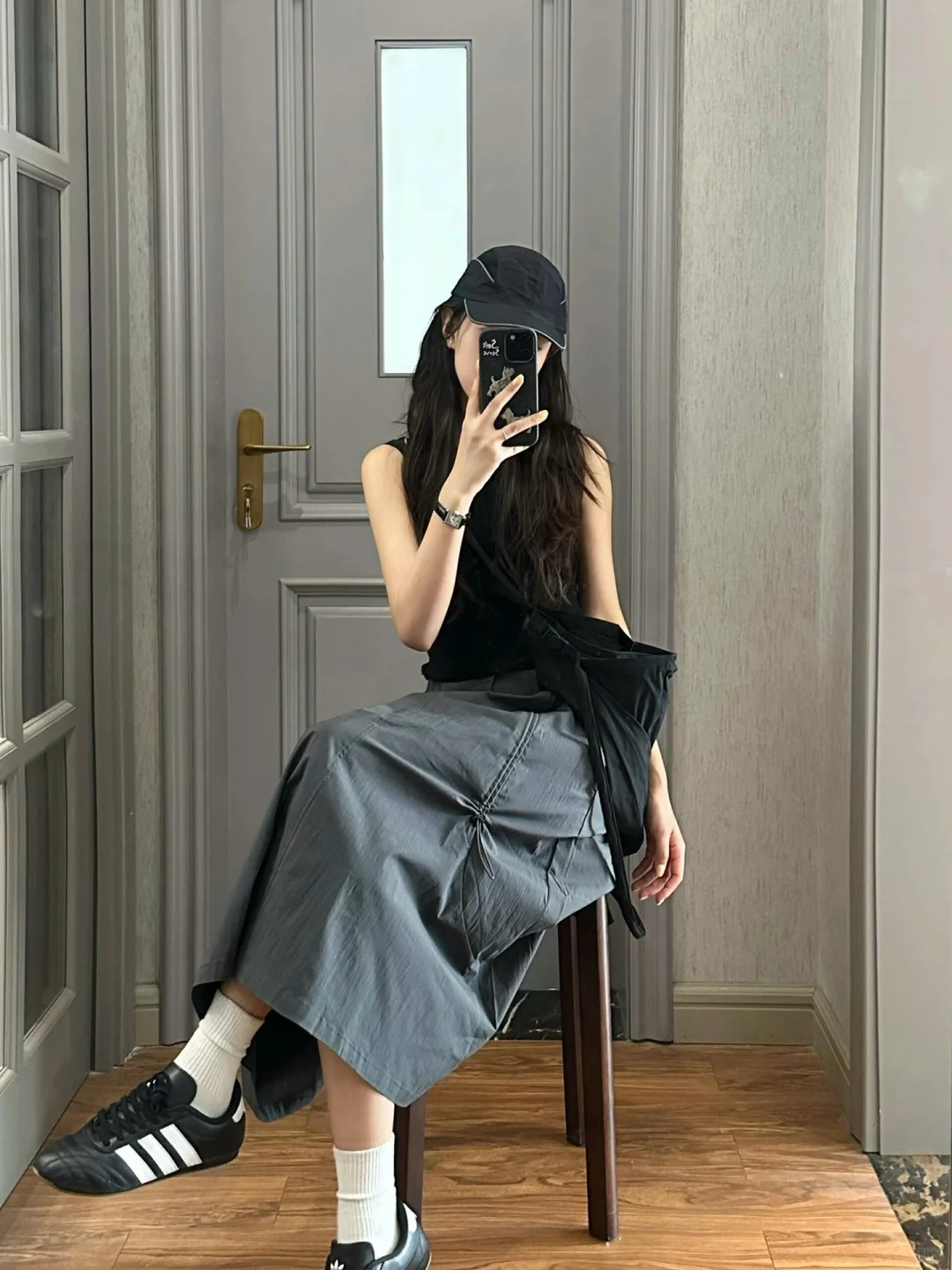 今天的法式风情，是大摆裙给的～
