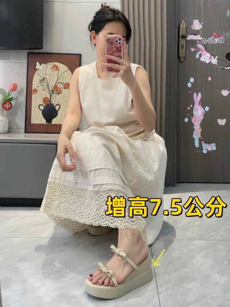 厚底坡跟小清新凉拖鞋女夏