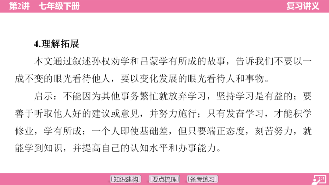 2024年中考语文复习:七年级下册知识要点梳理ppt 第152张