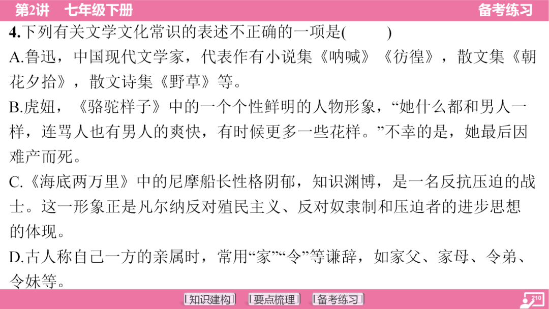 2024年中考语文复习:七年级下册知识要点梳理ppt 第211张