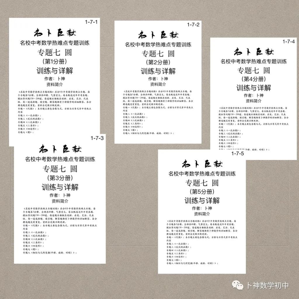 40本中考专题复习巨作!《名校中考数学热难点专题训练》代数/一次函数/反比例函数/二次函数/三角形/四边形/圆/相似与几何变换/ 第63张