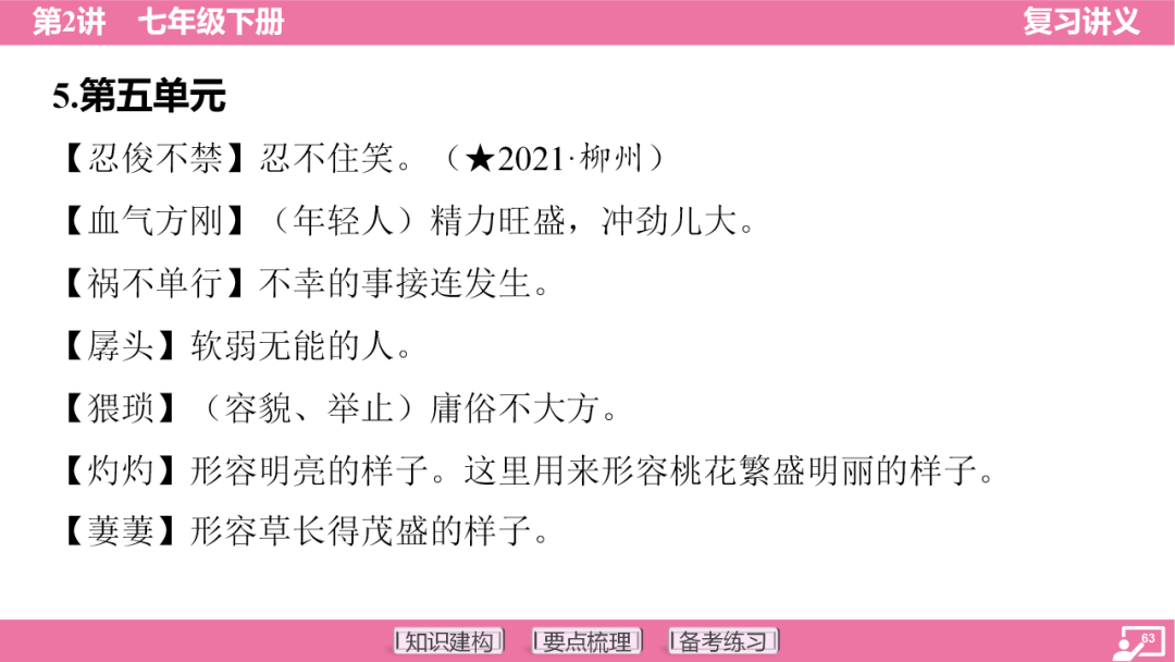 2024年中考语文复习:七年级下册知识要点梳理ppt 第64张