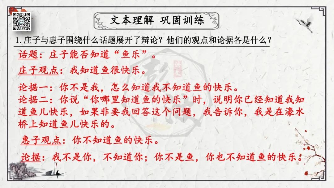 【中考专项复习课件】文言文40篇-26《庄子与惠子游于濠梁之上》 第26张 【中考专项复习课件】文言文40篇-26《庄子与惠子游于濠梁之上》 第26张