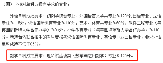 报考有要求!高考填志愿这些学校对数学、英语有分数要求 第5张 报考有要求!高考填志愿这些学校对数学、英语有分数要求 第5张