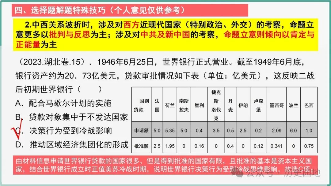 授之以渔 | 2024届高考历史选择题解题技巧和方法:特殊选择题特殊对待【课件+专项训练】 第32张 授之以渔 | 2024届高考历史选择题解题技巧和方法:特殊选择题特殊对待【课件+专项训练】 第32张