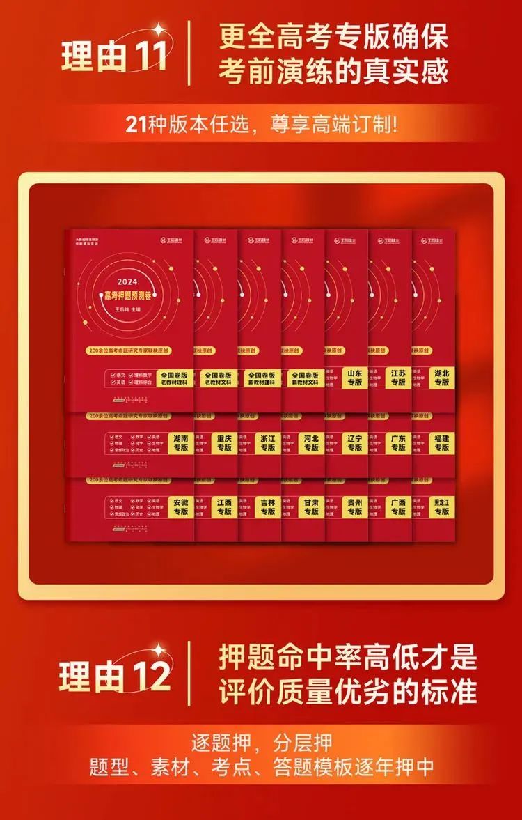 高考提分秘籍 | 2024版王后雄《高考押题丨预测卷》火热预售中,预订从速! 第23张