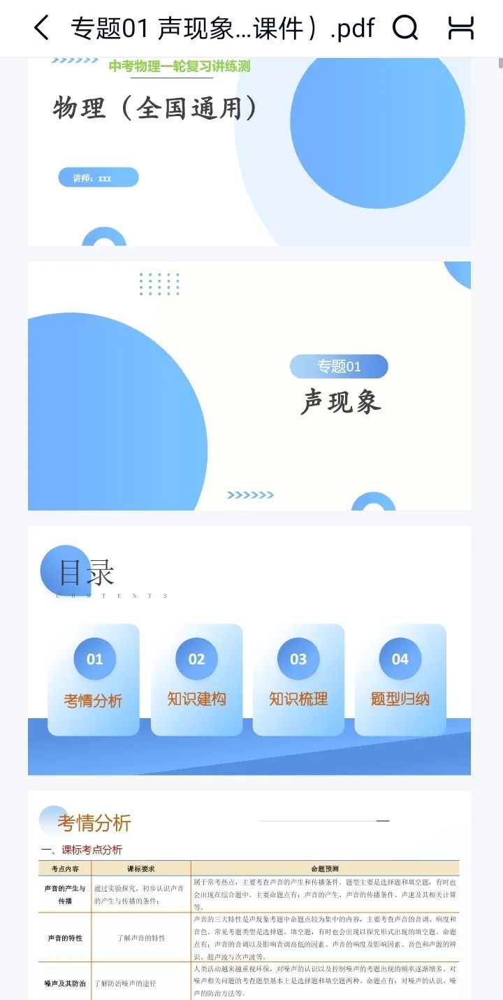 中考物理一轮复习讲练测-无水印PDF 第2张 中考物理一轮复习讲练测-无水印PDF 第2张