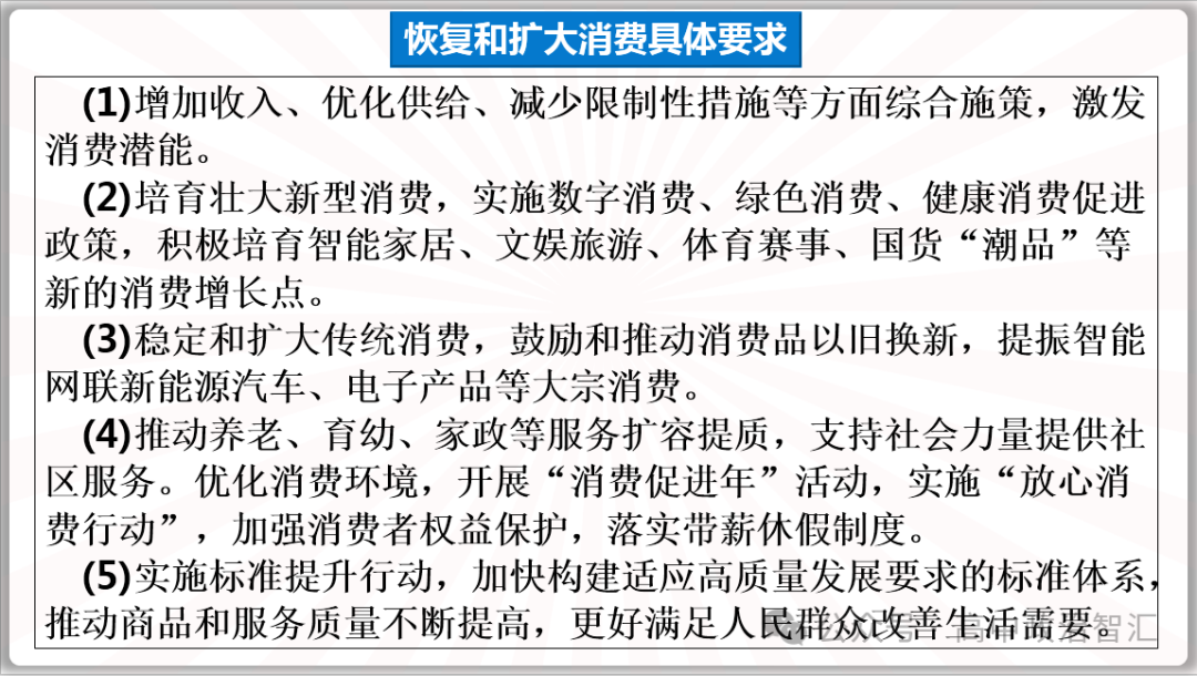 2024高考政治●时政热点专题十三 恢复扩大消费20条(课件+Word文档) 第6张 2024高考政治●时政热点专题十三 恢复扩大消费20条(课件+Word文档) 第6张