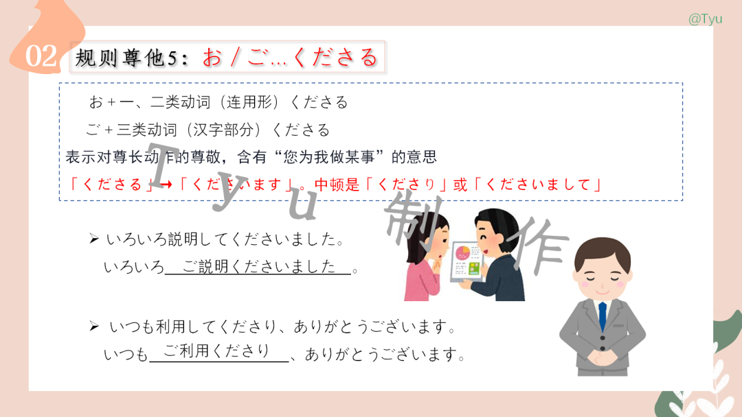 高考日语:敬语(尊他语、自谦语、郑重语)专题课件 第13张