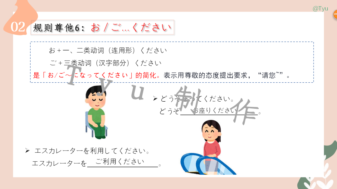 高考日语:敬语(尊他语、自谦语、郑重语)专题课件 第14张