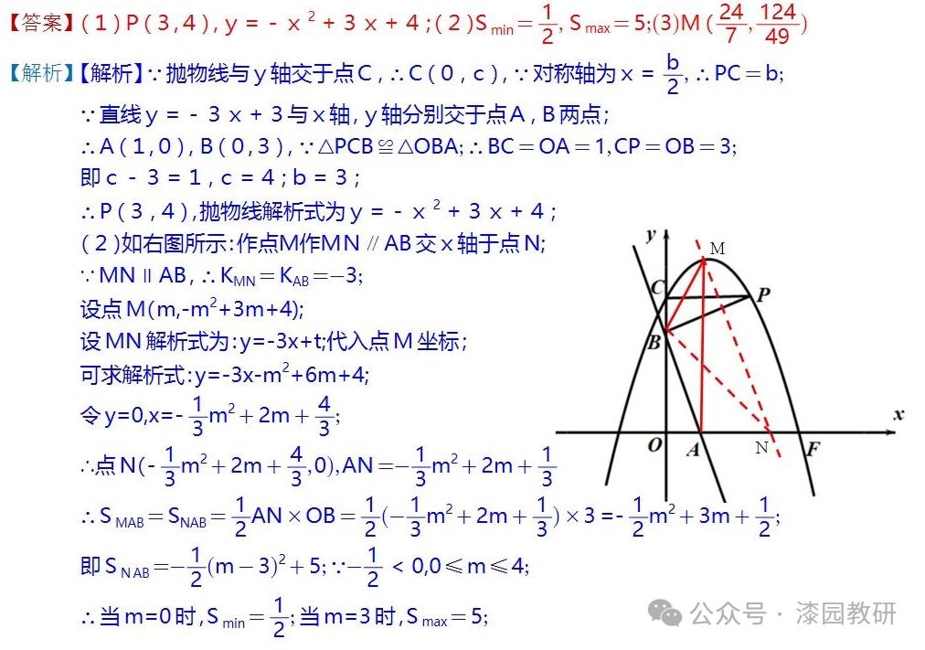 中考重难点,二次函数压轴处理思路 第29张