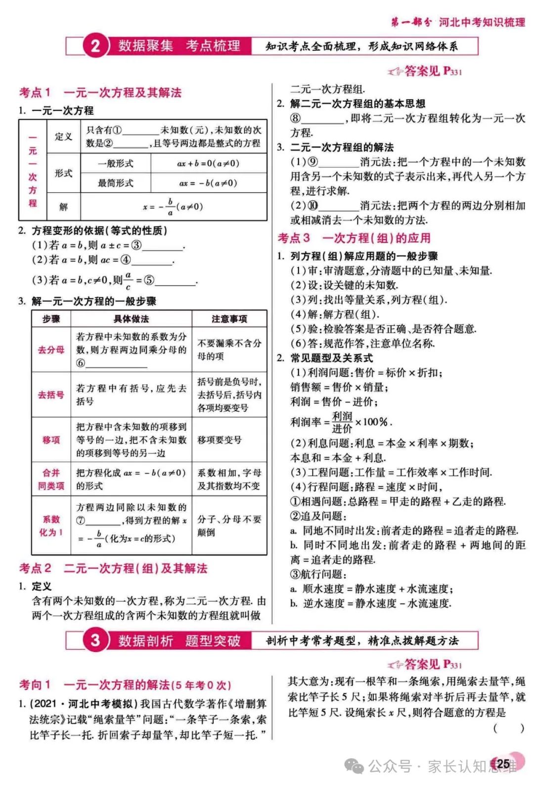 中考数学复习丨中考大数据,中科复习手册----可打印附答案 第15张